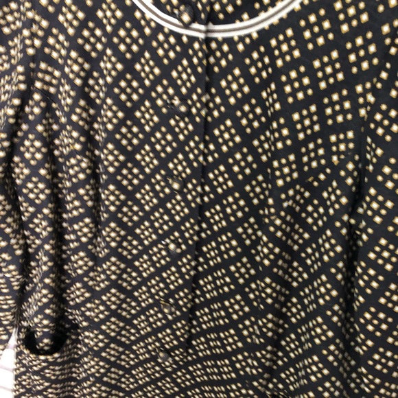 Vintage Patterned Midi Thick Knit House Dress - Bust 40 - Size 10 - 12 - Picture 6 of 10